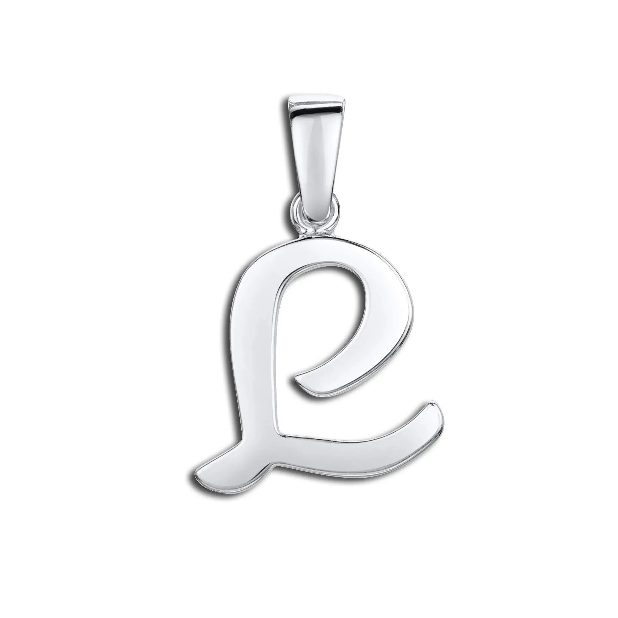 Amberta 925 Sterling Silver Alphabet Letter Pendant - Personalized Charm for Women - Stackable Symbol - Various Styles