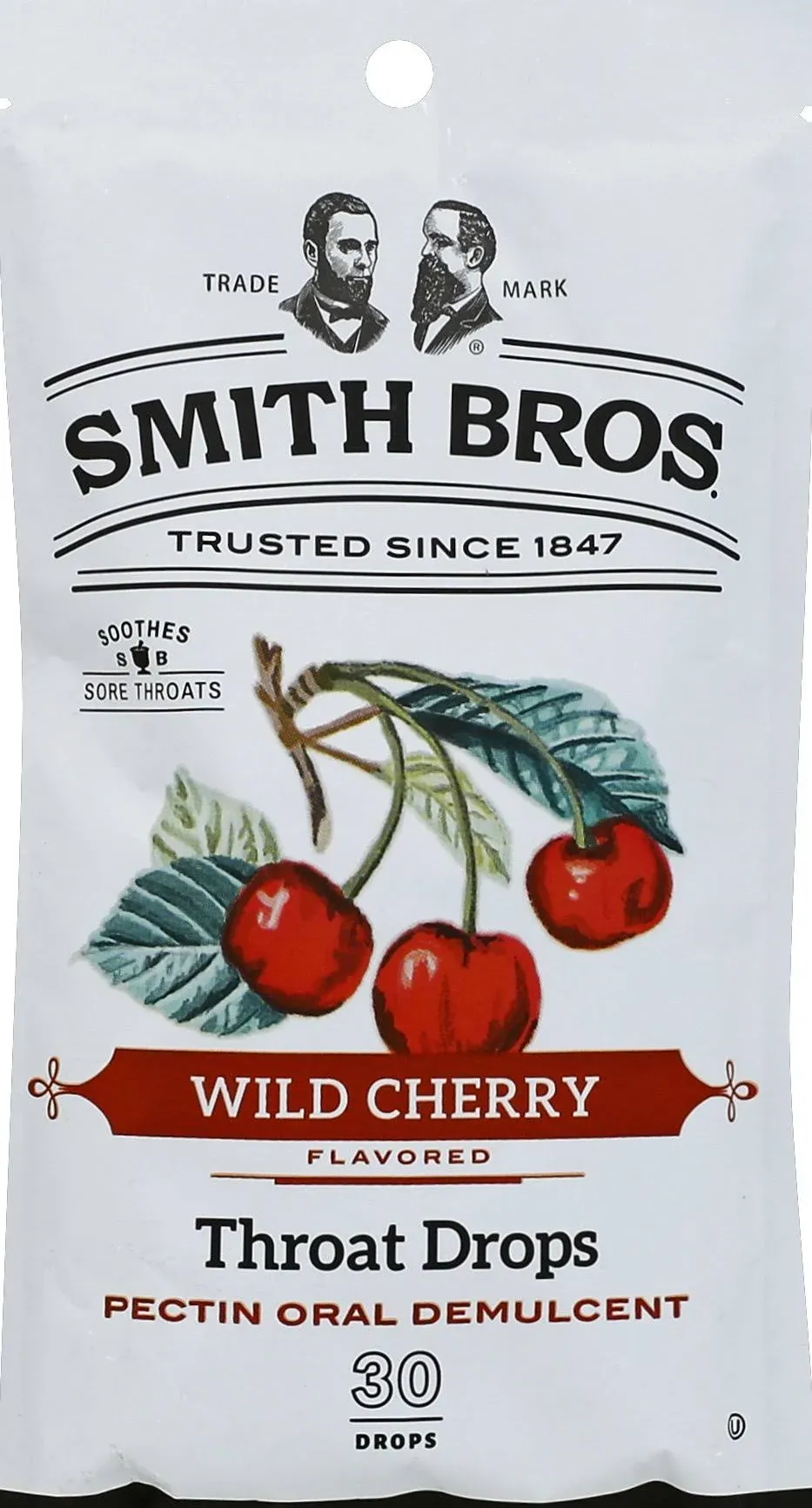 Smith Brothers Cough Drops - Wild Cherry - 30 drop bag