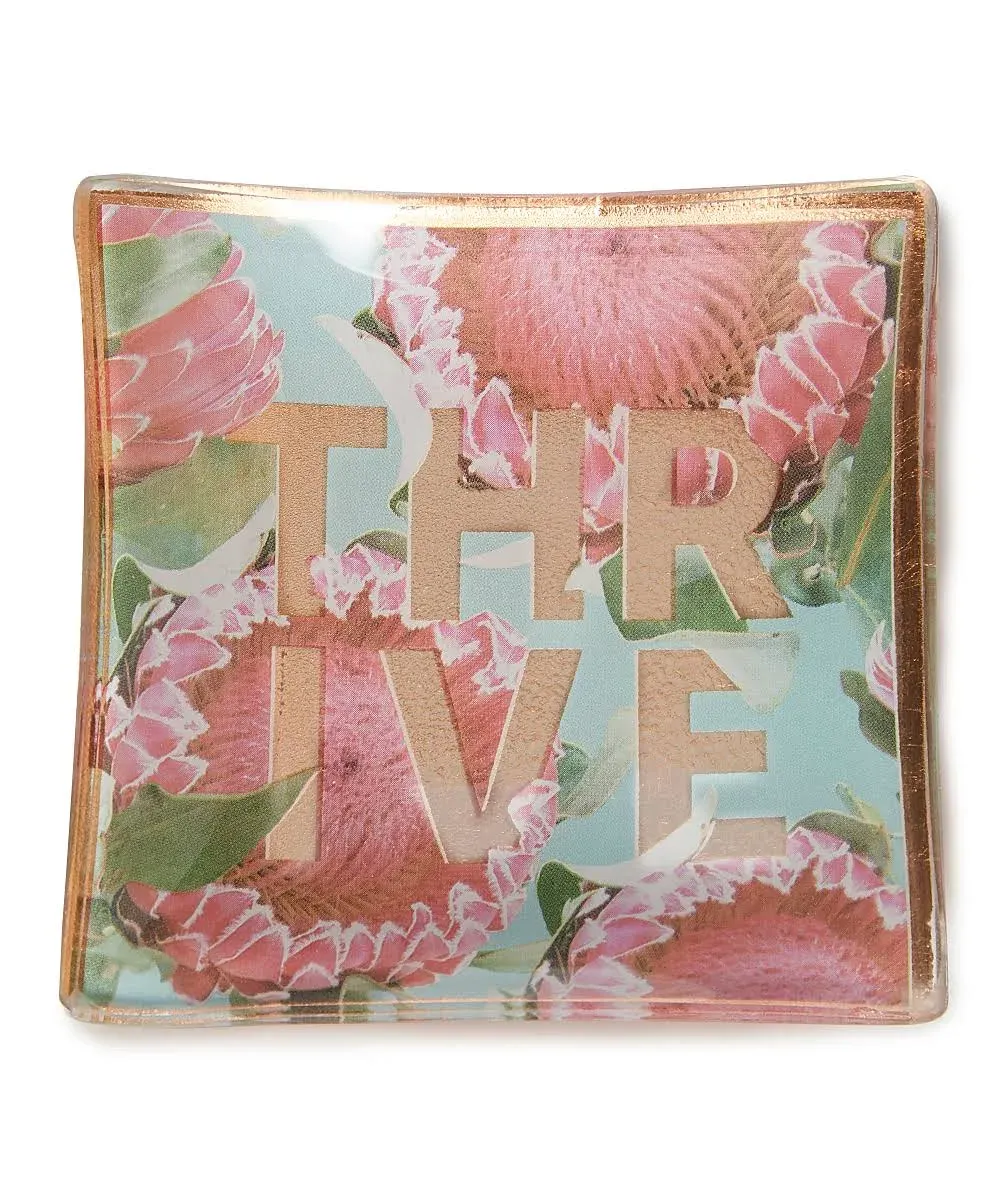 Studio Oh! Glass Trinket Dish: Thrive