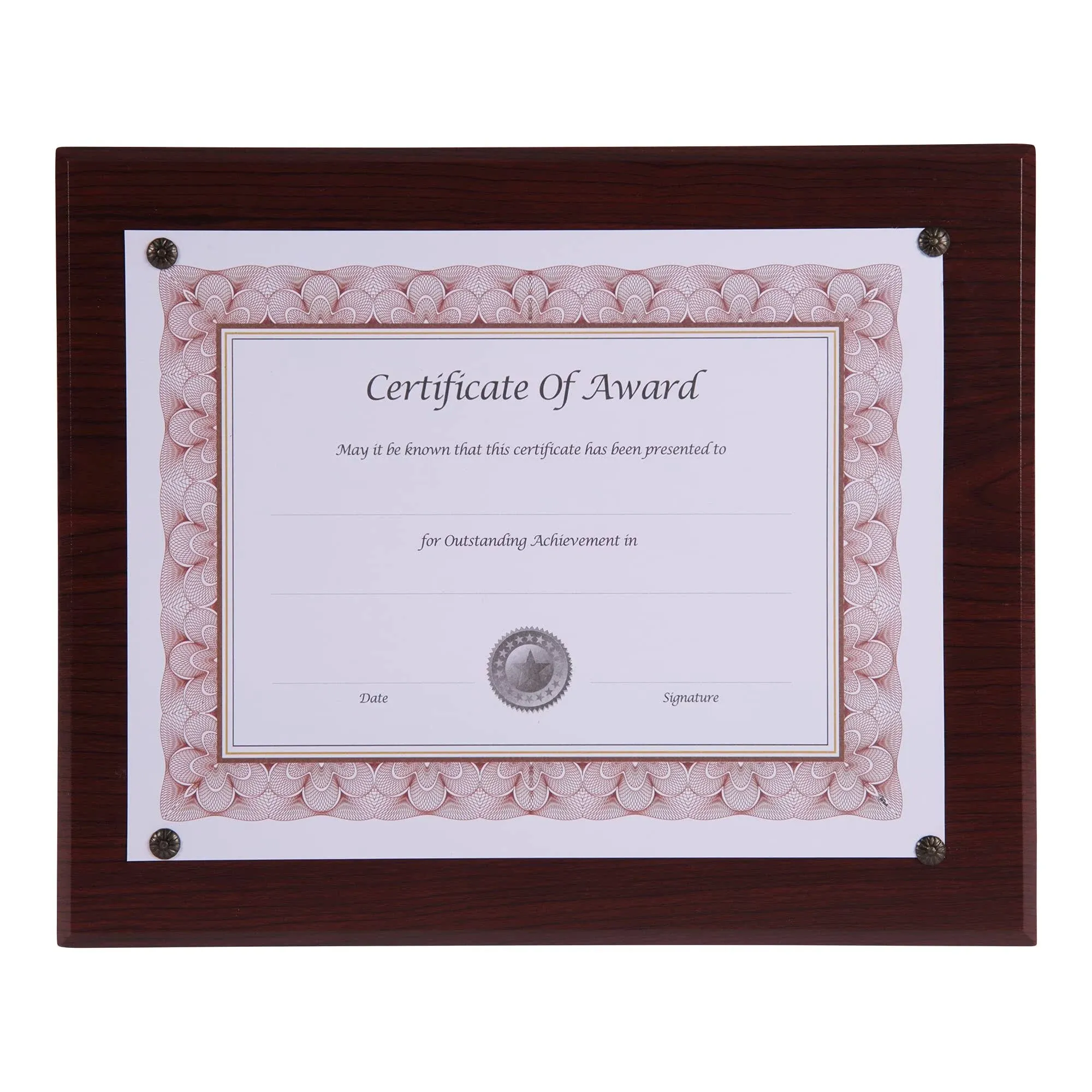 Nudell Award Plaque 8.5" x 11", Walnut (18811M)