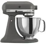 KitchenAid KSM150PSCU Artisan Series 5-Qt. Stand Mixer with Pouring Shield - Contour Silver and KitchenAid KFE5T Flex Edge Beater for Tilt-Head Stand Mixers Bundle