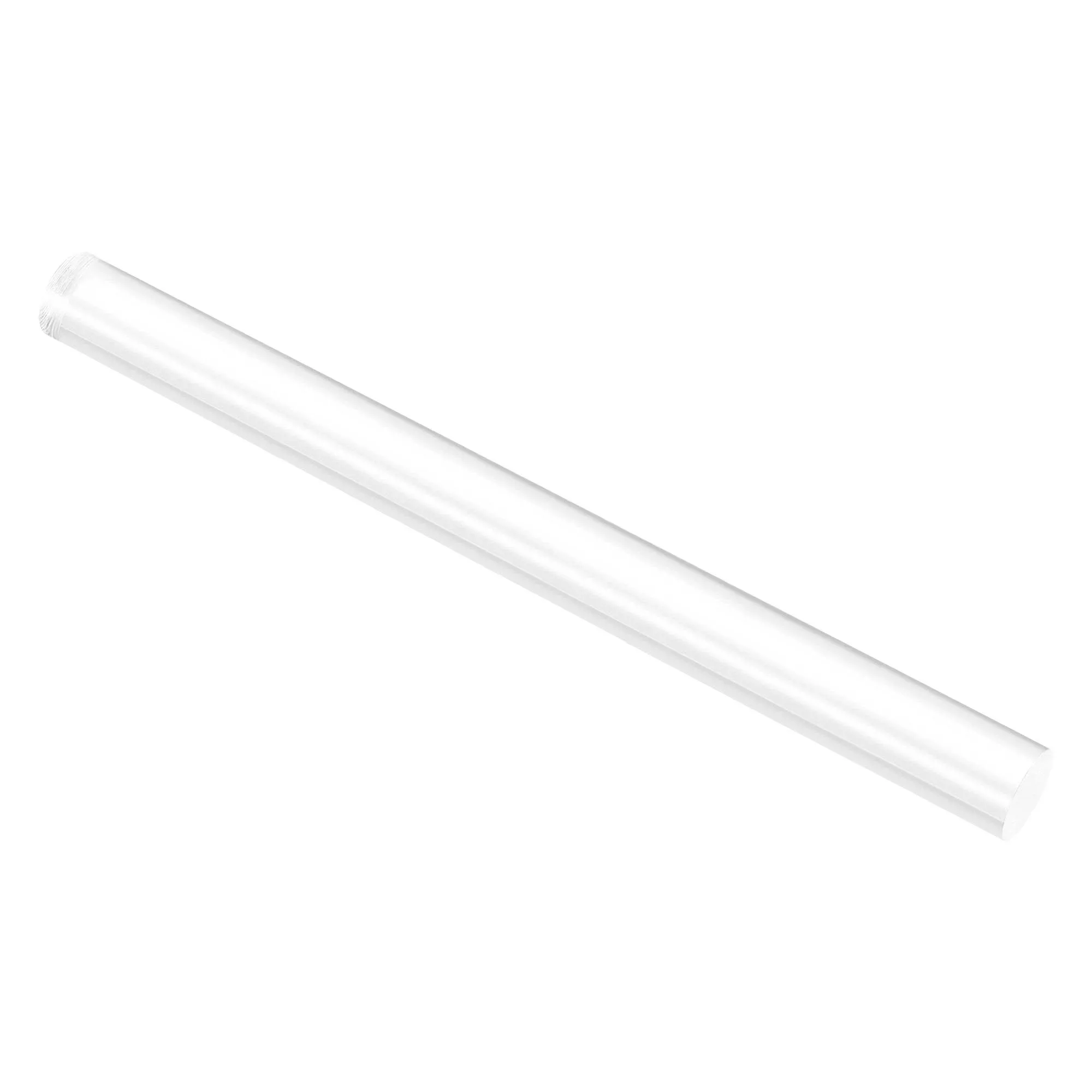 Acrylic Round Rod, Clear,1&#034; x12-1/4&#034;, Solid Plastic PMMA Bar Stick