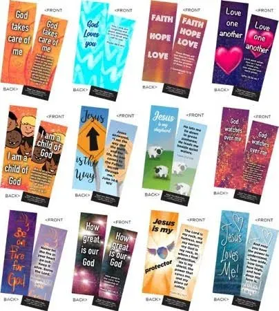 "Children's Memory Verse Bookmarks, Variety Pack of 60, Assortment 6"