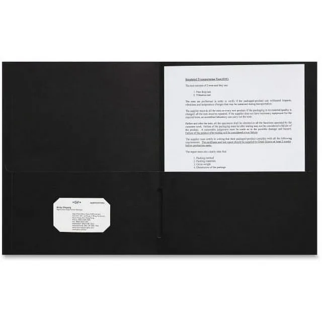 Sparco 2-Pocket Leatherette Portfolio