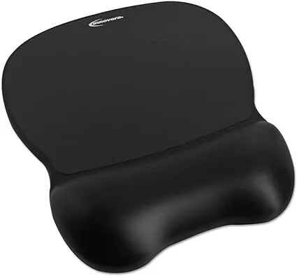 Innovera 51450 Black Optic-Friendly Mouse Pad with Gel Wrist Rest