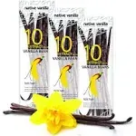 Native Vanilla Grade B Tahitian Vanilla Beans – 30 Total Premium Extract Whole ...