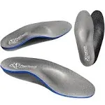 Strong Arch Support Orthotics for Metatarsalgia Morton's Neuroma,Ball of Foot Pain Relief Inserts Plantar Fasciitis Flat Feet with Poron Heel Cushion Grey