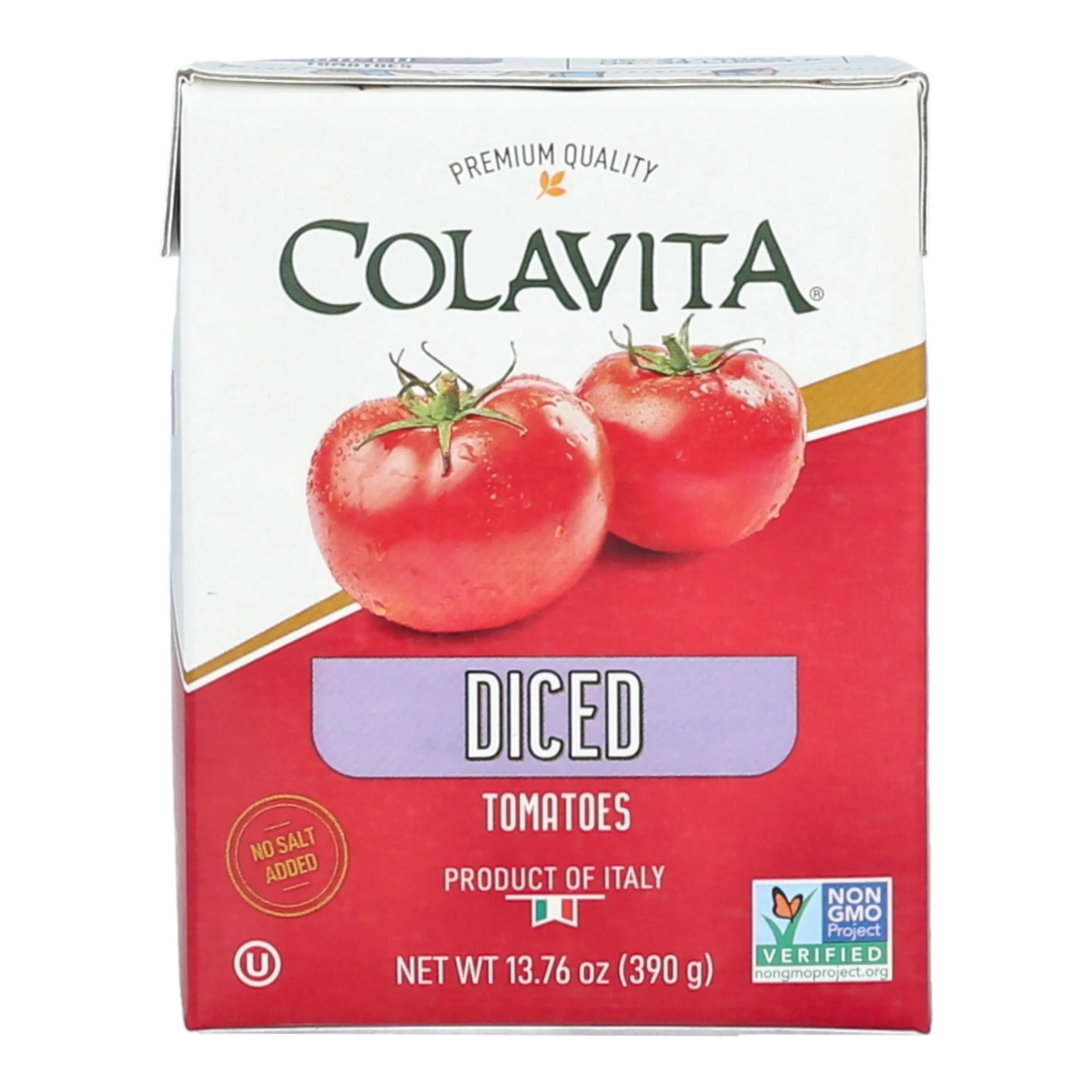 Colavita Italian Diced Tomatoes, No Salt Added