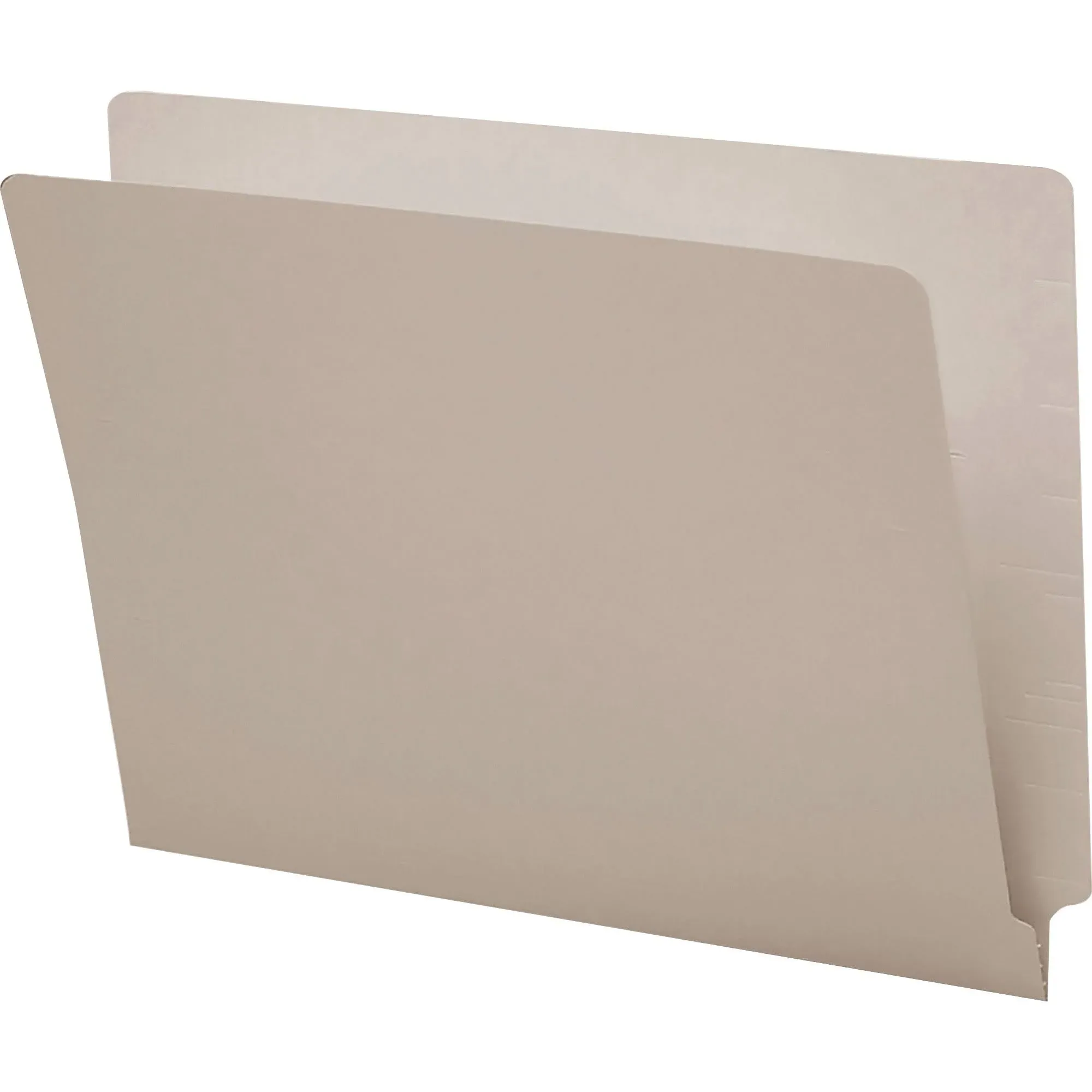 Shelf-master Reinforced End Tab Colored Folders, Straight Tabs, Letter Size, 0.75" Expansion, Gray, 100/box