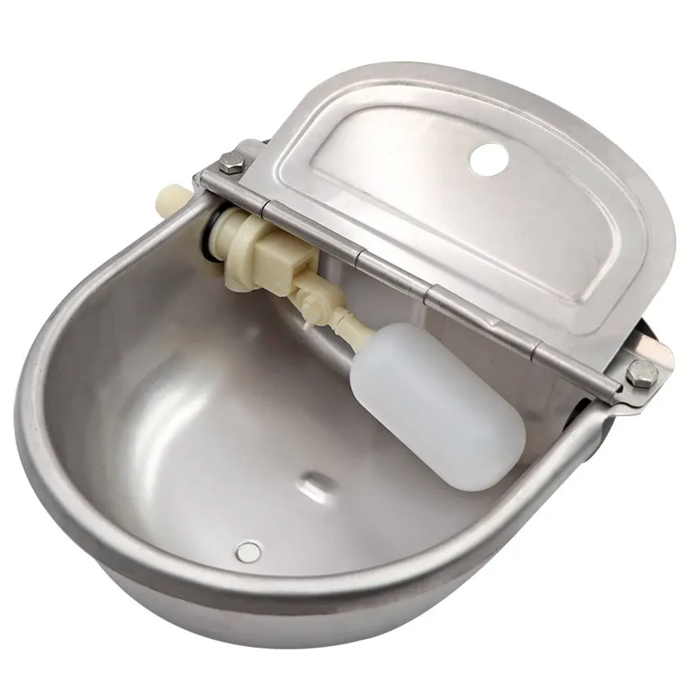 MACGOAL Stainless Steel Automatic Waterer Bowl with Float Valve Water Trough for ...