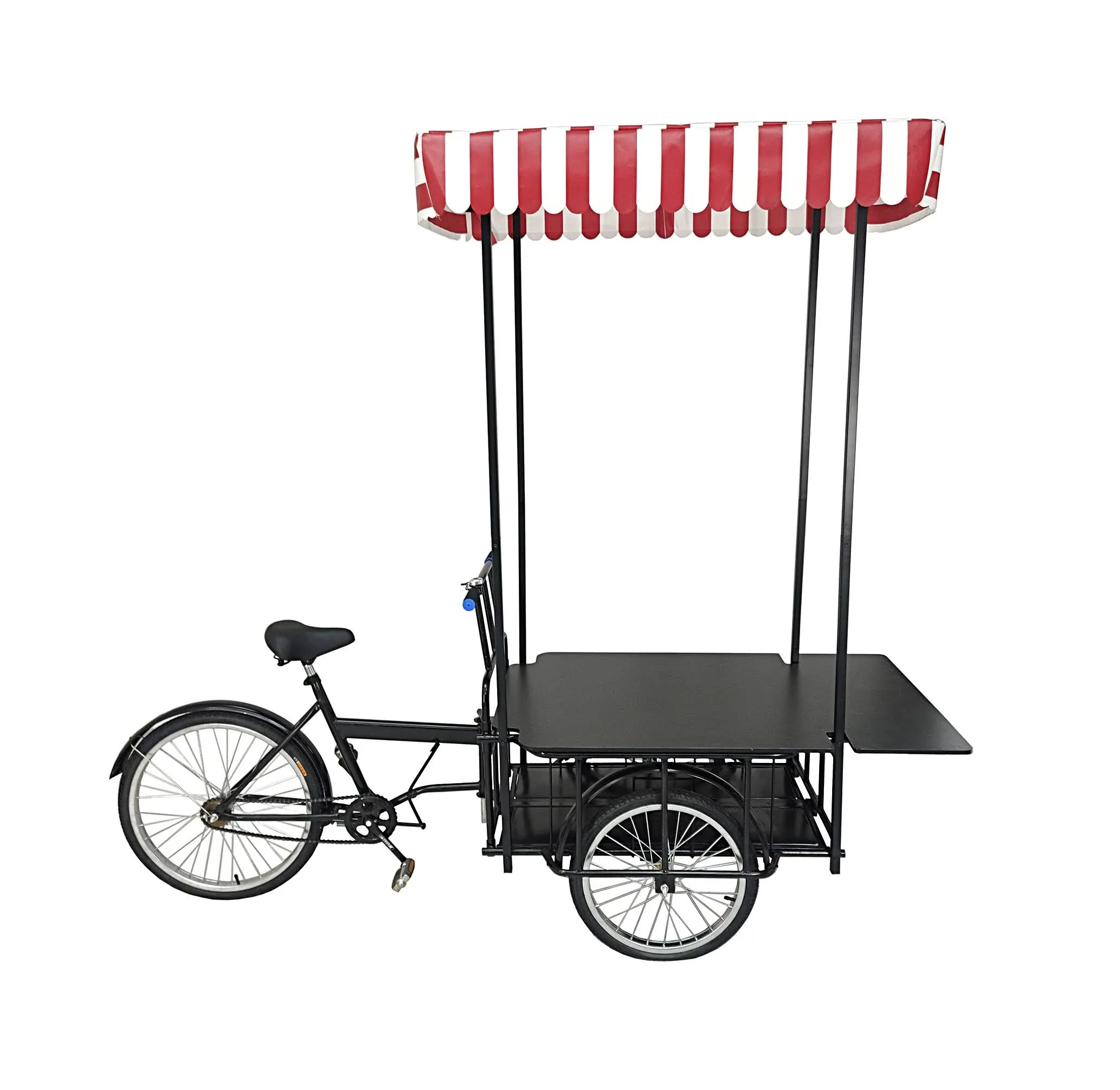 FixtureDisplays Black Tricyle Vending Cart Ice-cream Wagon Flower Cart Kiosk ...