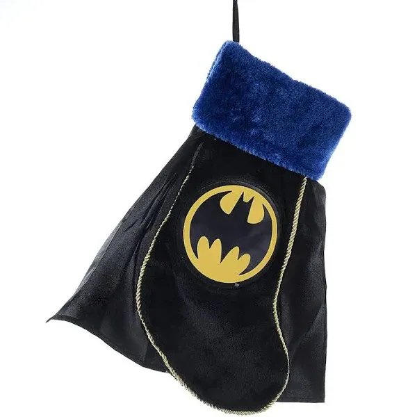 Kurt Adler 19" Batman Applique Stocking with Cape