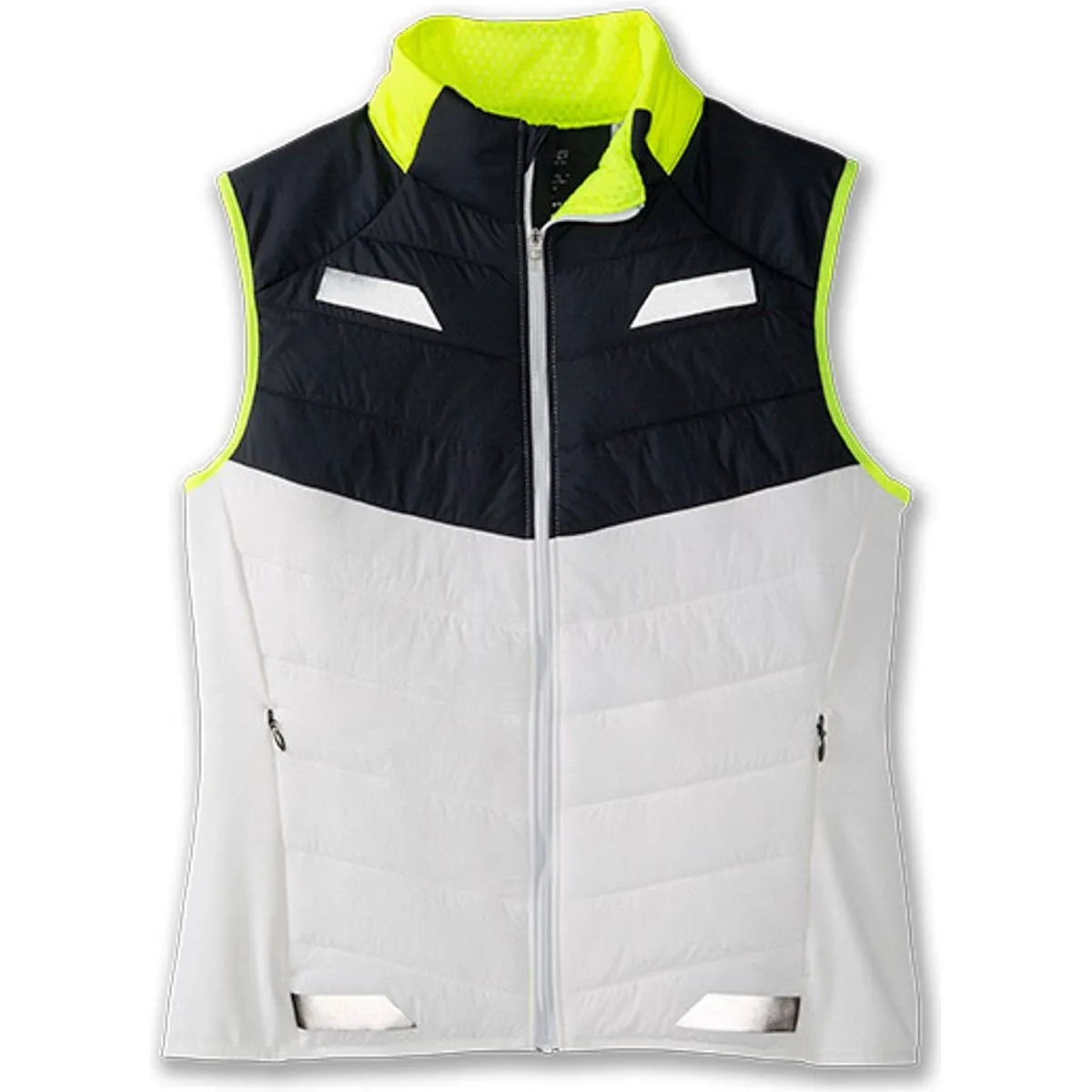 Brooks Women's Run Visible Insulated Vest - White/Asphalt/Nightlife, M