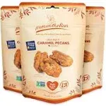 Nuts On The Run Sea Salt Caramel Pecan Pralines, 4.0 Ounces (Pack of 3) - Vegan ...