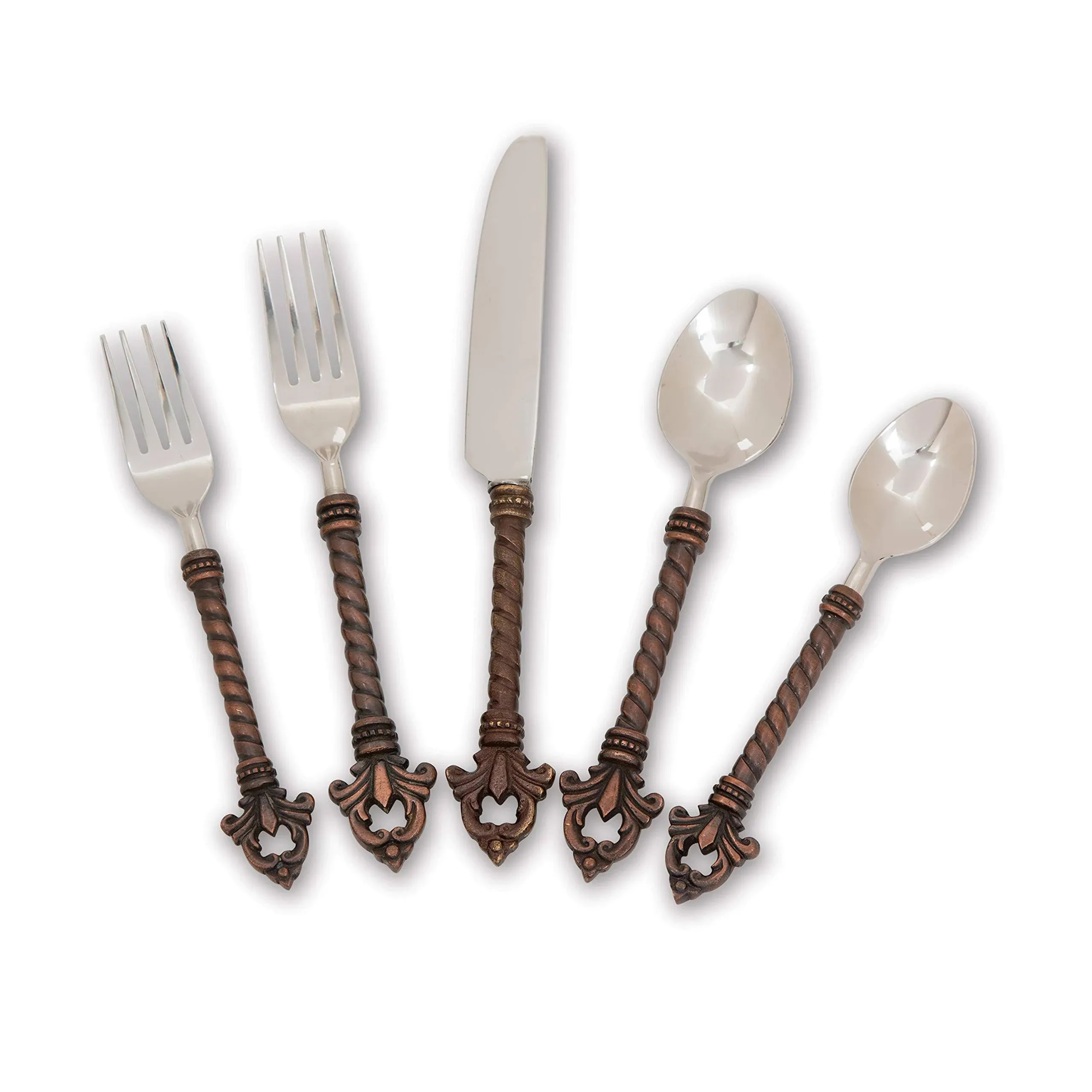 GG Collection Fleur De Lis 20-Piece Flatware Set