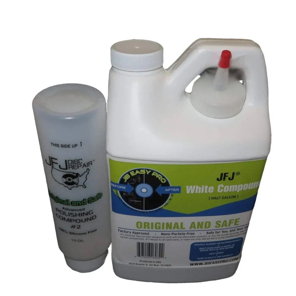 Advanced JFJ  Polish Compound Solution Half Gallon #2 White JFJ EasyPro/Double