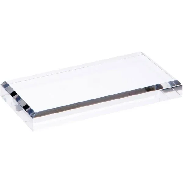 Plymor Clear Acrylic Rectangular Beveled Display Base, 0.5" H x 4" W x 2" D