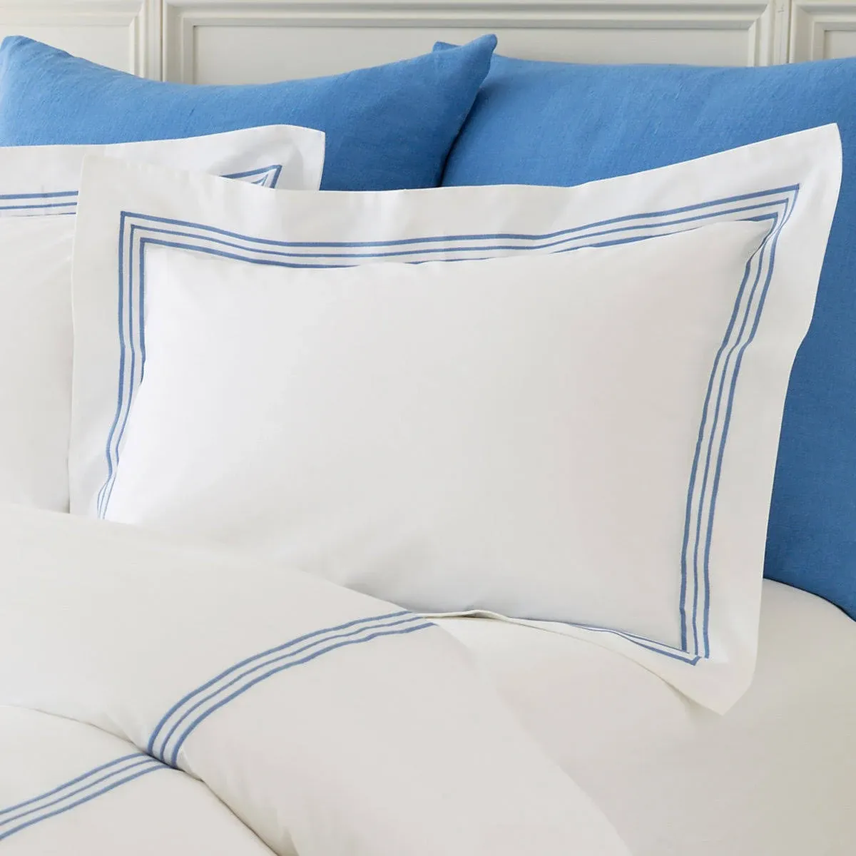 Pine Cone Hill - Trio French Blue Sham - Euro