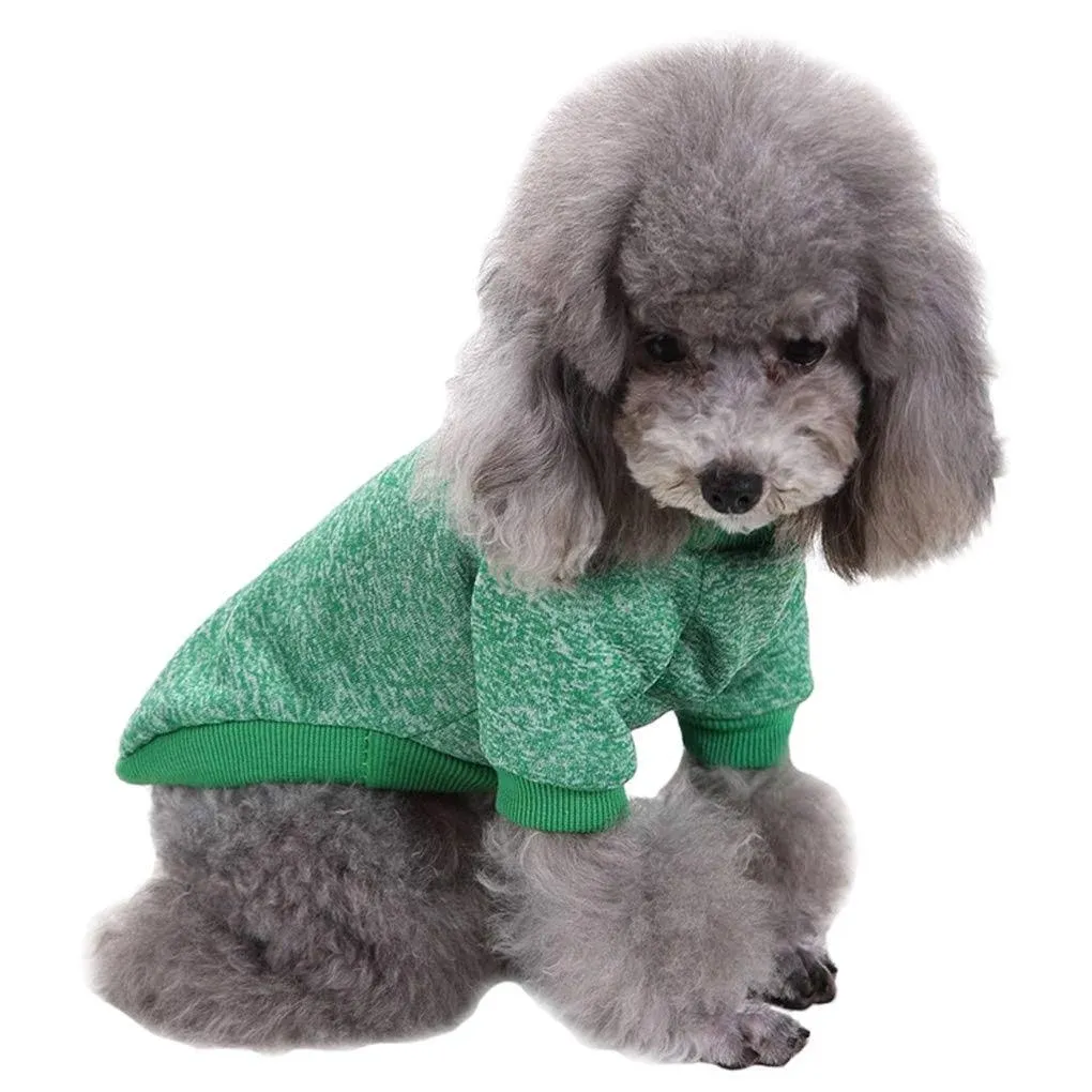 Jecikelon Dog Clothes Dogs Sweater Soft Puppies Clothing Winter Puppy Sweaters Warm Outfit for Dogs Small XXS XS Cat Apparel (Green, XXS)