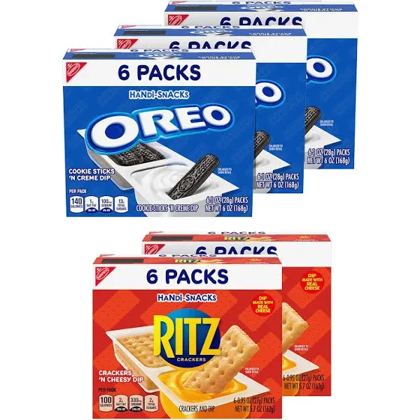 Handi-Snacks OREO & RITZ Variety Pack, 30 Snack Packs (assortment may vary)