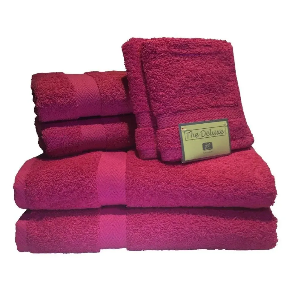 Lintex Deluxe 6-Piece Cotton Terry Bath Towel Set