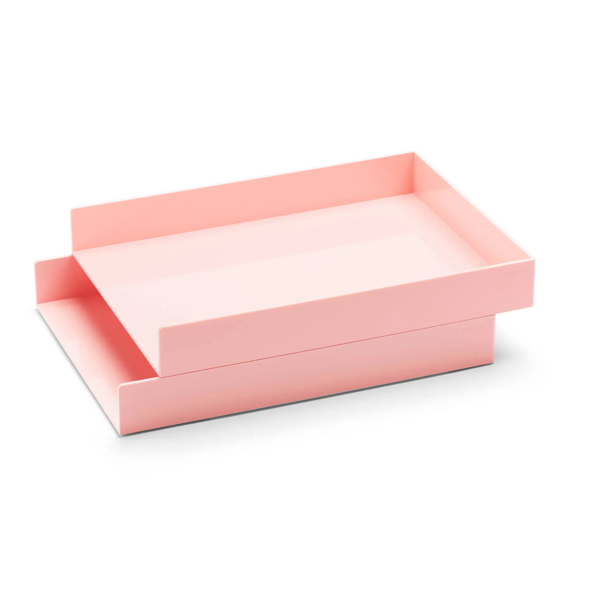 Poppin 2 Letter Trays (Blush)