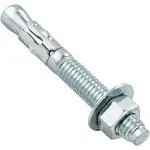 Wensilon 1/2x4-1/4" 30pcs inch Standard Fasteners for Heavy-Duty Zinc Wedge Anchors for Cement and Concrete