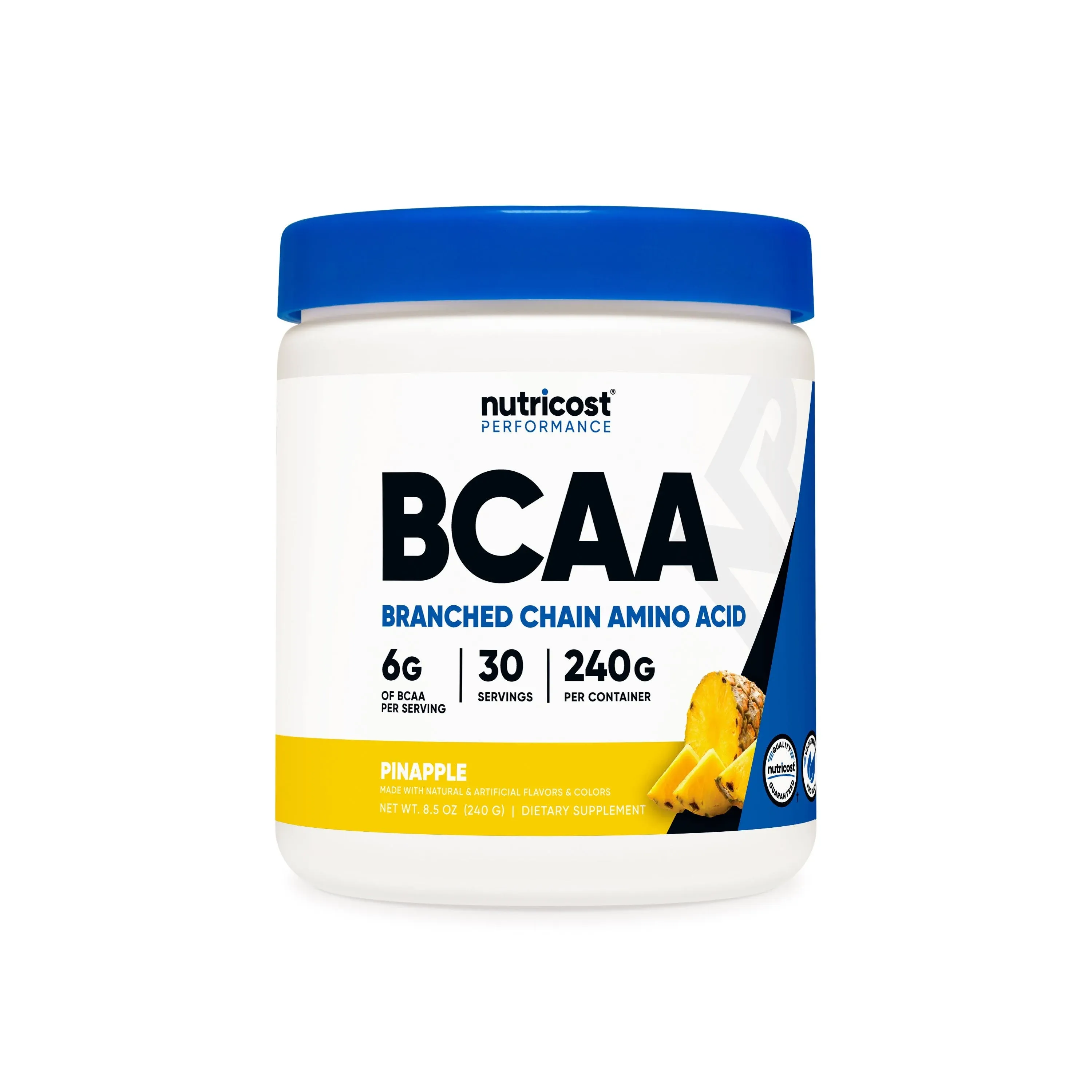 Nutricost BCAA 2:1:1 Powder (Pineapple) 30 Servings - 6G Per Serving