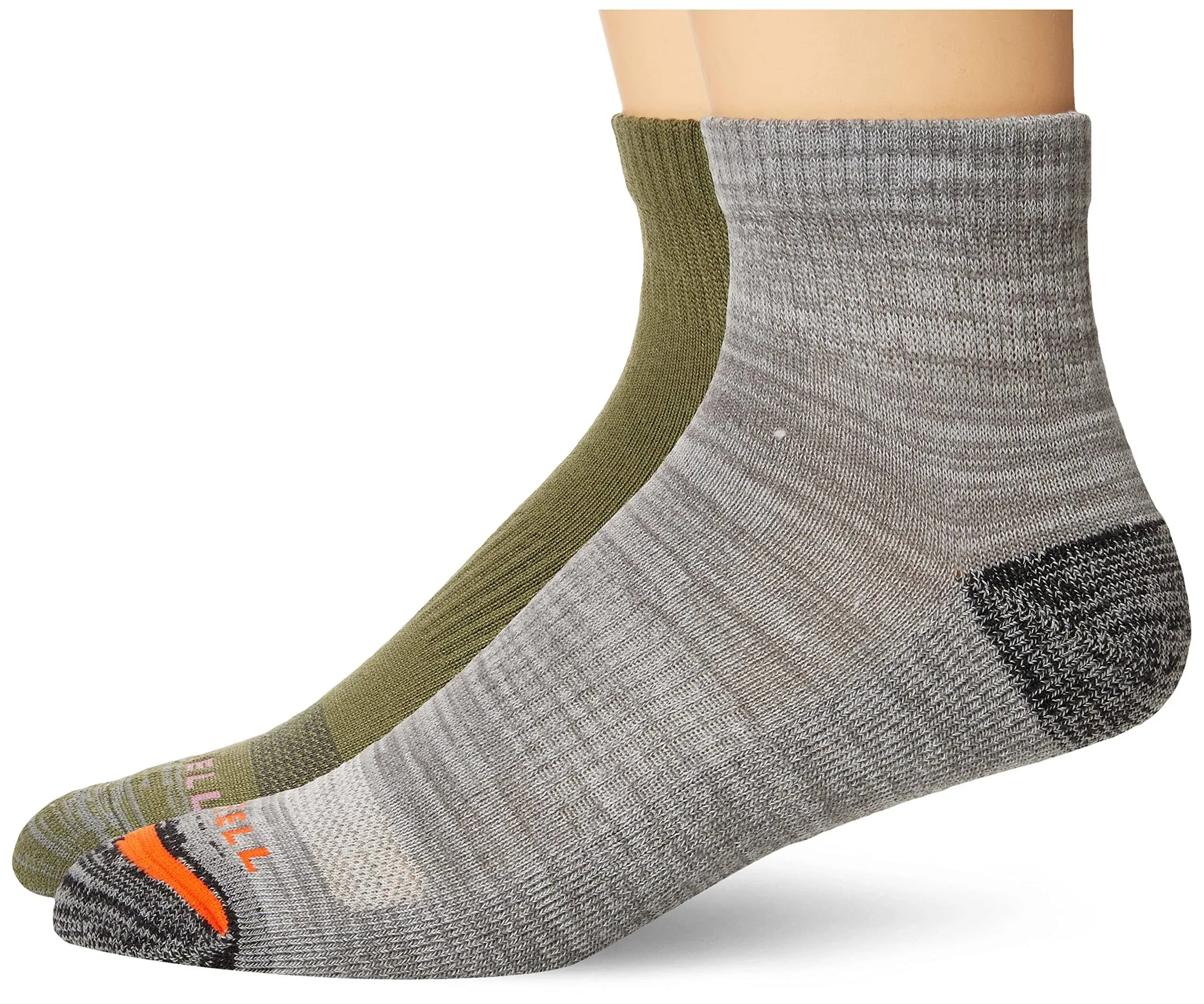 Merrell mens Quarter Cushioned Hiker Socks 1 Pack, Olivh