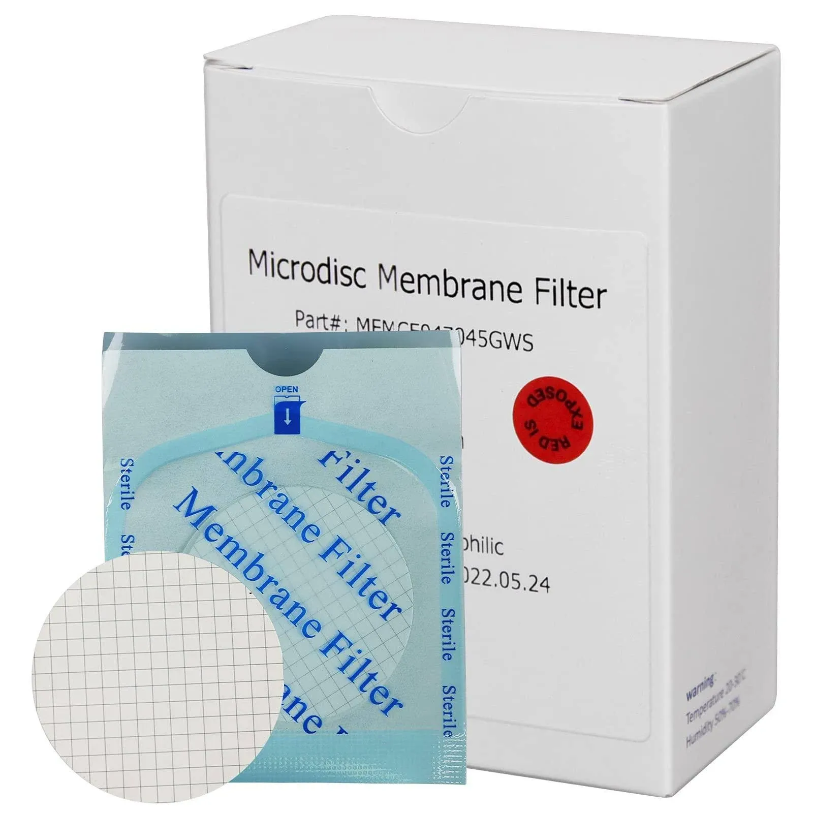 MCE Gridded Membrane Filter Sterile, 47Mm Diameter and 0.45Um Pore Size, Indiv