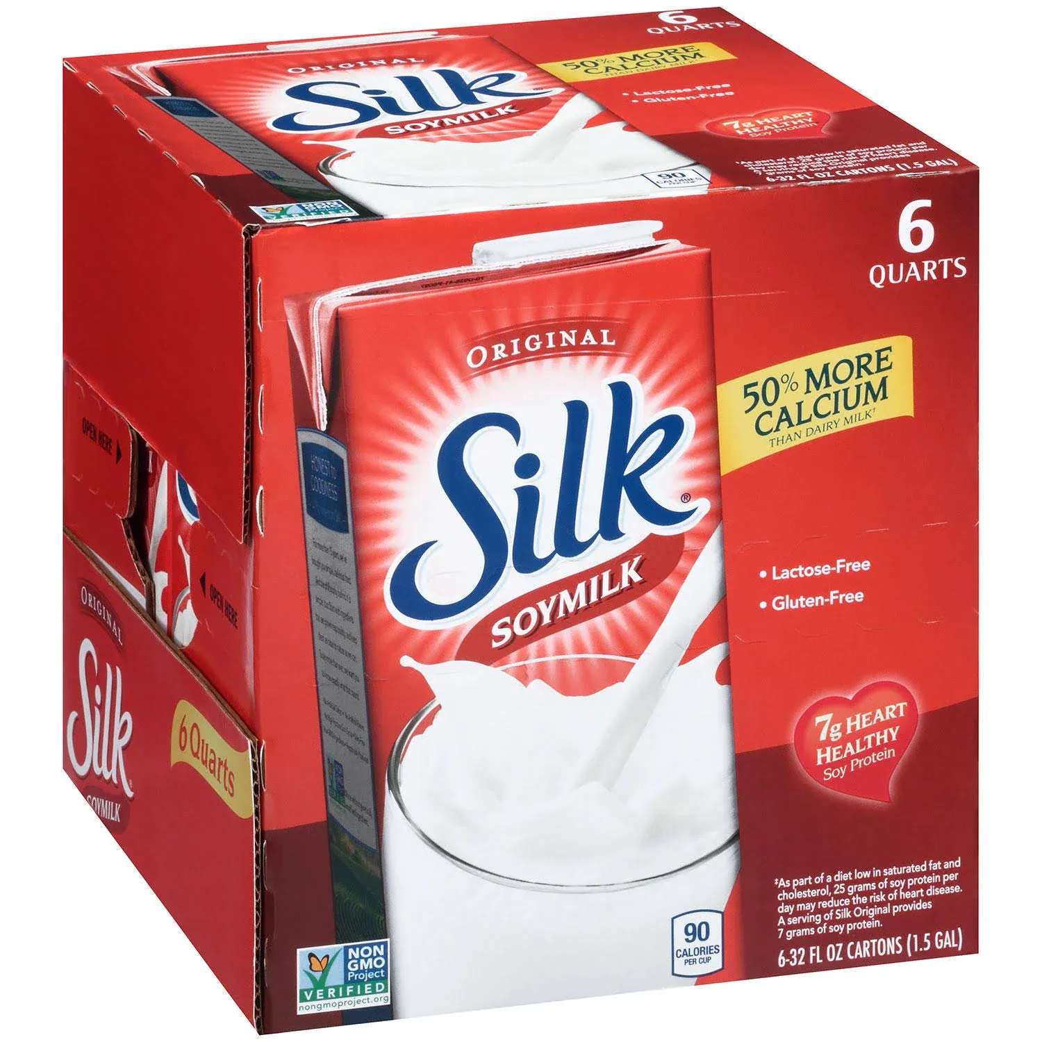 Aseptic Soymilk Original Silk 32 Fluid Ounce - 6 Per Case.