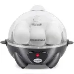 Elite Gourmet Easy Electric 7 Egg Capacity Cooker, Poacher, Omelet Maker, Scrambled, Soft, Medium, Hard Boiled with Auto Shut-Off and Buzzer, BPA Free