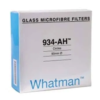 Whatman 1827-047 Glass Microfiber 934-AH Binder Free Filter, 0.5psi Wet Burst, 3.7 s/100mL/sq-inch Air Flow Rate, 47mm Diameter (Pack of 100)