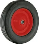 Shepherd Hardware Semi-Pneumatic Rubber Tire Steel Hub 8&#034; Red Interior 8 x 1.75