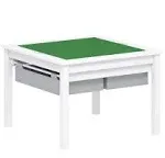 Utex 2 in 1 Kids Construction Play Table with Storage Drawers and Built in Plate