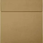 Luxpaper Square Peel & Press Invitation Envelopes, 5 1/2 x 5 1/2, Grocery Bag ...