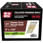 3 in. x 0.120-Gauge Galvanized Ring Shank Plastic Framing Nails (4,000 per Box)