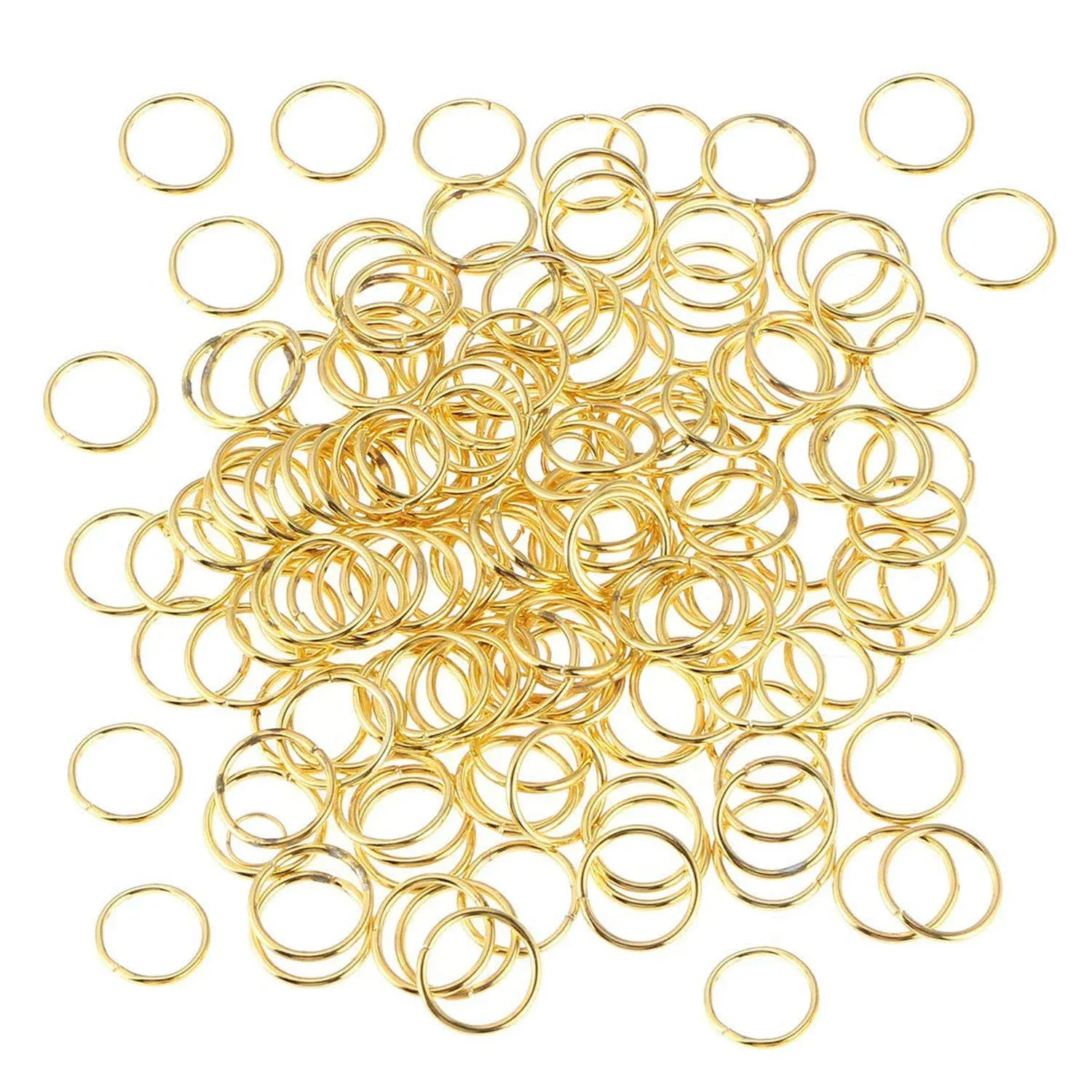 XMHF 50pcs 1-inch Book Rings, Metal Loose Leaf Binder Ring Clips for Notebook Diary Photo Album DIY Planner Golden