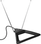 HDTV Antenna 25 Miles Range, Fosmon Indoor Rabbit Ear TV Antenna, Retractable ...