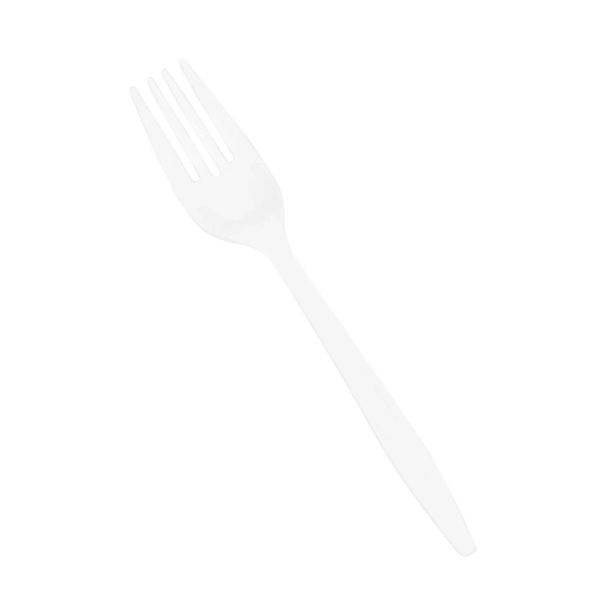 Crystalware Fork, Medium Weight , White, Plastic, Case of 1000