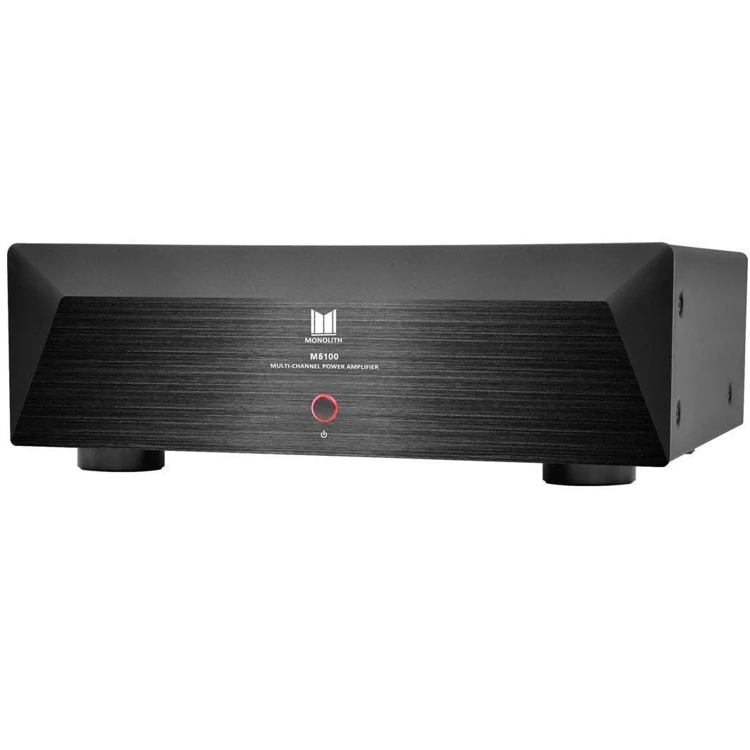 Monolith M5100X 5x90 Watts Per Channel Multi-Channel Home Theater Power Amplifier with RCA & XLR Inputs