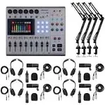 Zoom PodTrak P8 Multitrack Podcast Recorder  4 Mic - Ultimate Bundle