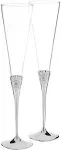 Vera Wang With Love Toasting Flute Silver, Set of 2