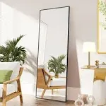 FANYUSHOW Full Length Mirror Standing Hanging or Leaning Against Wall, Floor Mirror, Standing Mirror, Full Body Mirror, Large Mirror, Wall Mirror