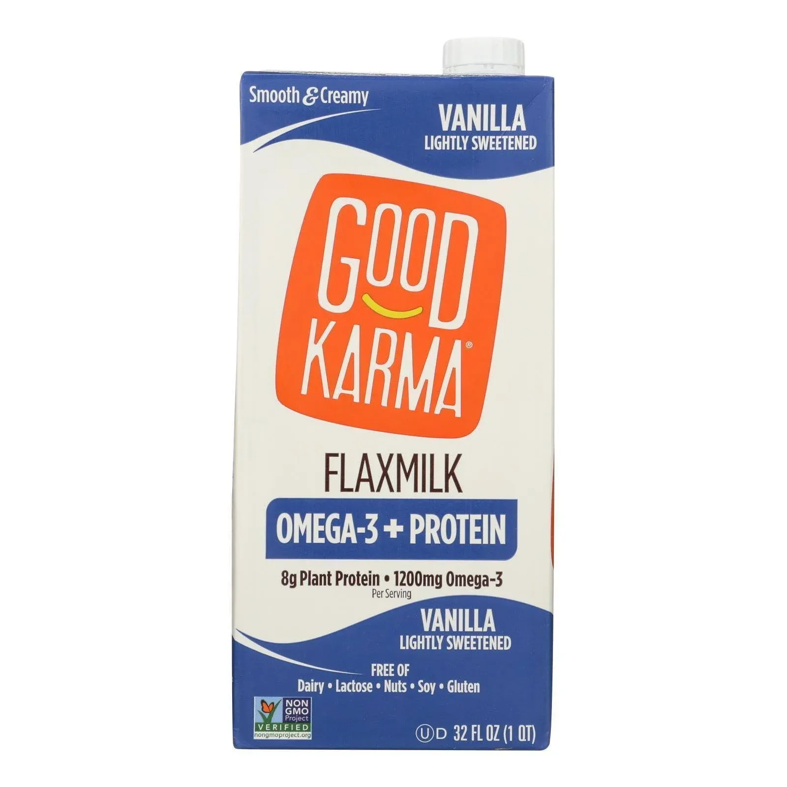 Good Karma Flaxmilk, Lightly Sweetened Vanilla - 32 fl oz carton