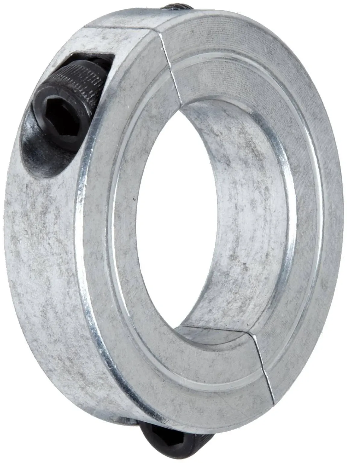 CLIMAX METAL PRODUCTS Shaft Collar: 2-Piece, Inch, Round, Clamp On, 1 1/8 in Bore Dia, Aluminum