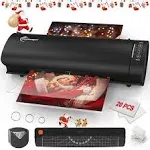 Laminator, Laminator Machine with Laminating Sheets & 60s Warm Up, 6 in 1 Hot & Cold A4 Laminating Machine, 9-Inch Personal Thermal Laminator with 20 Pouches for Home School Office