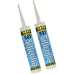 2-Pack Boss 802 Clear Pro Grade Silicone Sealant for Pool, spa, Household NEW