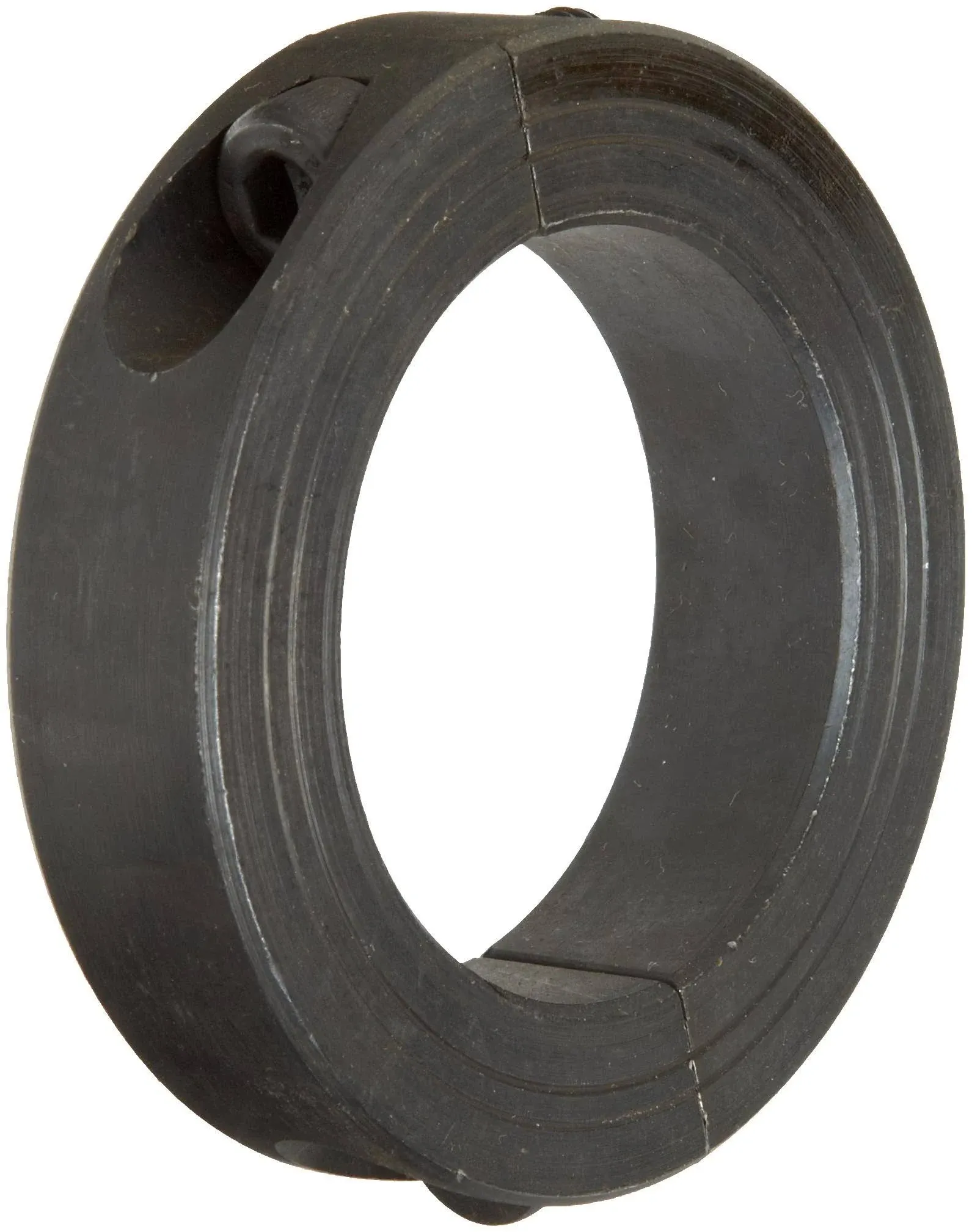 M2C-28 Black Oxide Plated Steel Two-Piece Clamping Collar, Metric, 28mm Bore Size, 48mm Outside Diameter, M6 x 16mm Set Screw