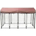 Trixie Deluxe XXL Expandable Metal Dog Kennel with Cover, 8x4' Wide